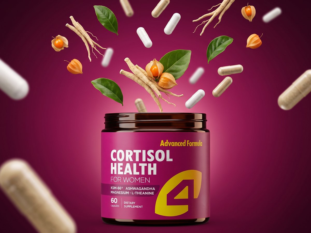 Cortisol Health for Women with KSM-66 Ashwagandha, magnesium and L-theanine