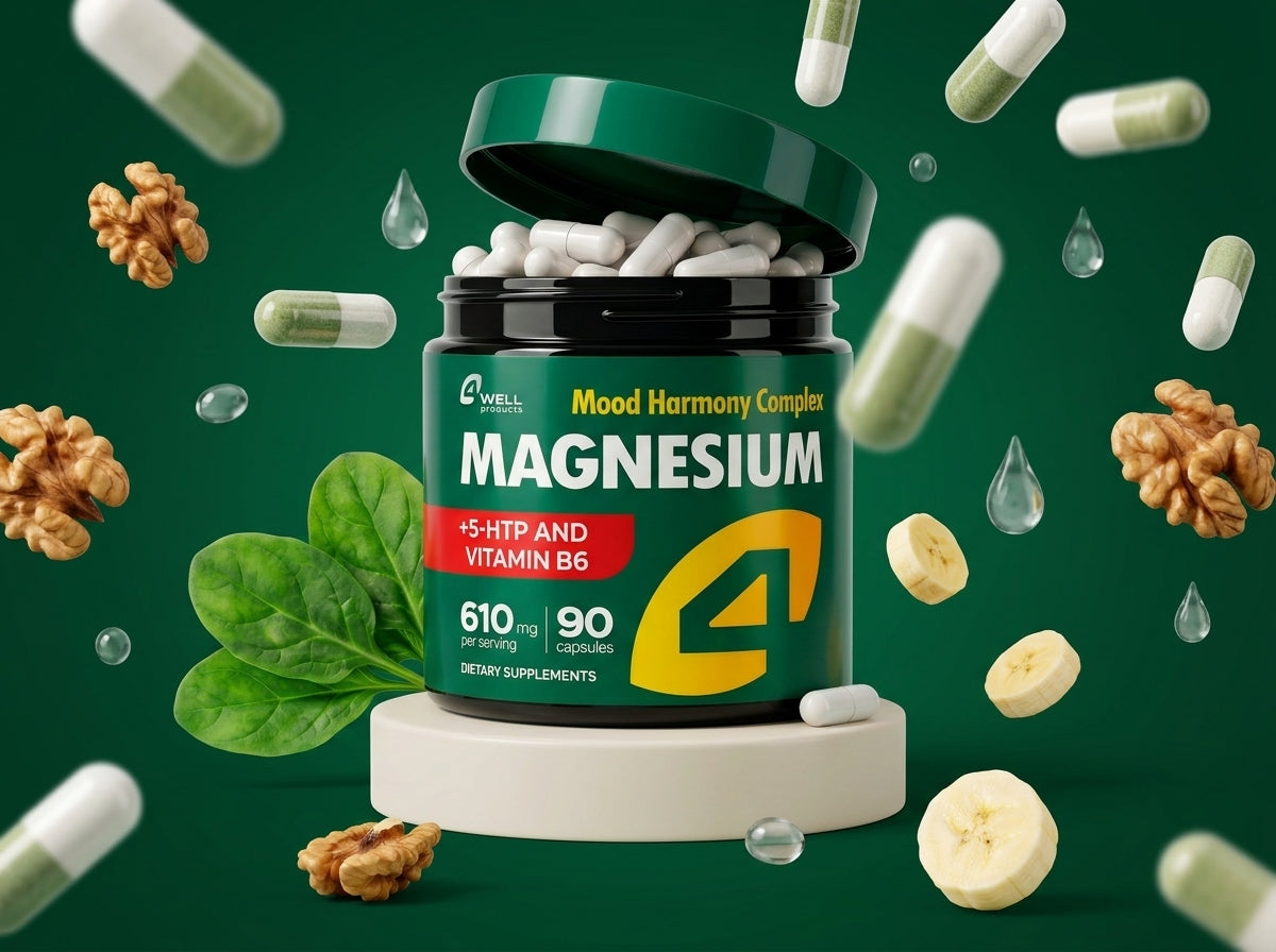 4Well Magnesium Advanced Complex 610mg - Bioavailability Glycinate and Citrate