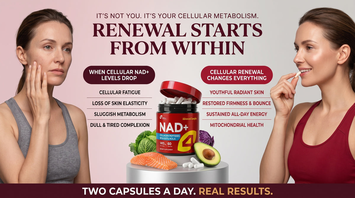 NAD Plus Supplement 1400mg with Nicotinamide Riboside & Collagen