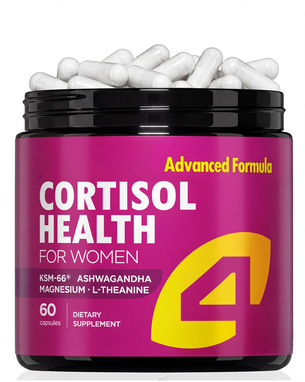 Cortisol Supplement for Women | KSM-66® + L-Theanine | 4Well
